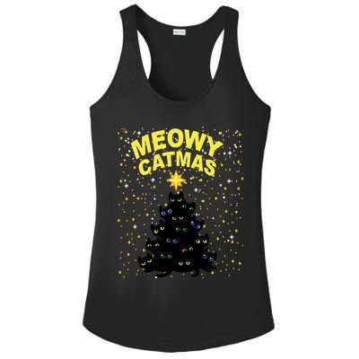 Meowy Christmas Ladies PosiCharge Competitor Racerback Tank