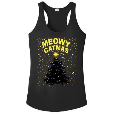 Meowy Christmas Ladies PosiCharge Competitor Racerback Tank