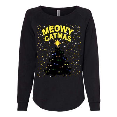 Meowy Christmas Womens California Wash Sweatshirt