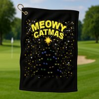 Meowy Christmas Golf Towel