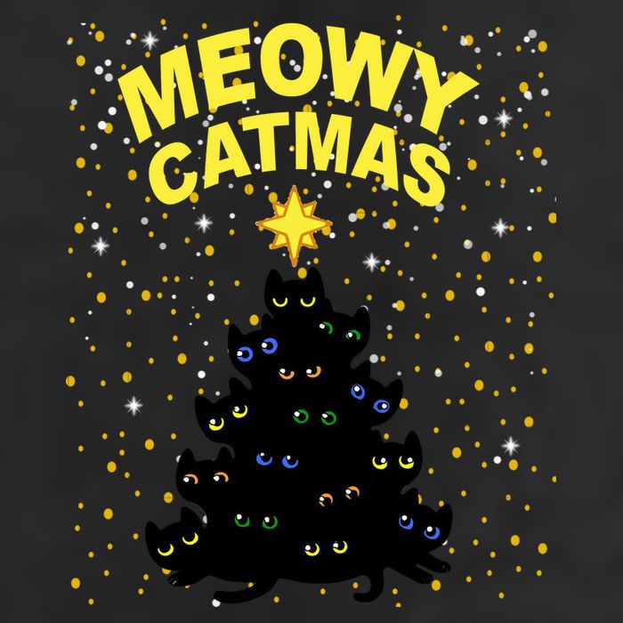 Meowy Christmas Golf Towel