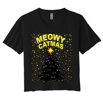 Meowy Christmas Crop Top