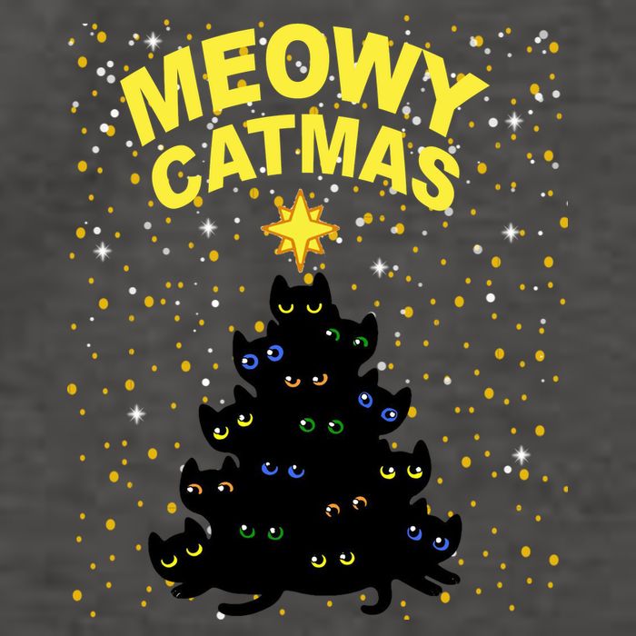 Meowy Christmas Vector Backpack