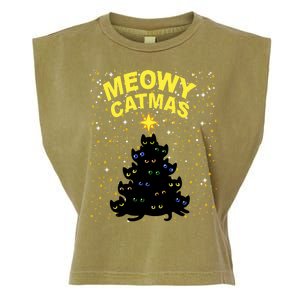 Meowy Christmas Garment-Dyed Women's Muscle Tee