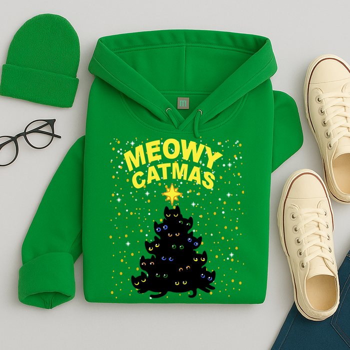 Meowy Christmas Hoodie