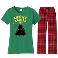 Meowy Christmas Women's Flannel Pajama Set