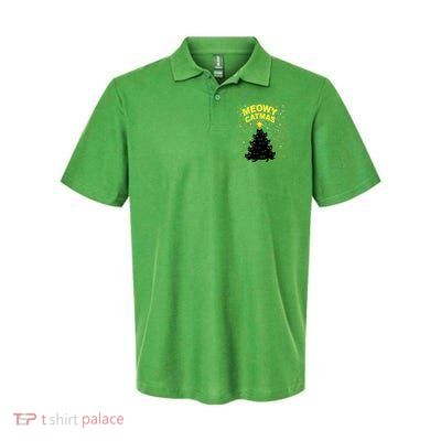 Meowy Christmas Softstyle Adult Sport Polo