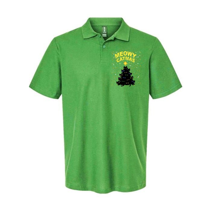 Meowy Christmas Softstyle Adult Sport Polo