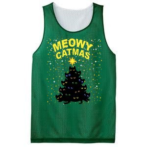 Meowy Christmas Mesh Reversible Basketball Jersey Tank