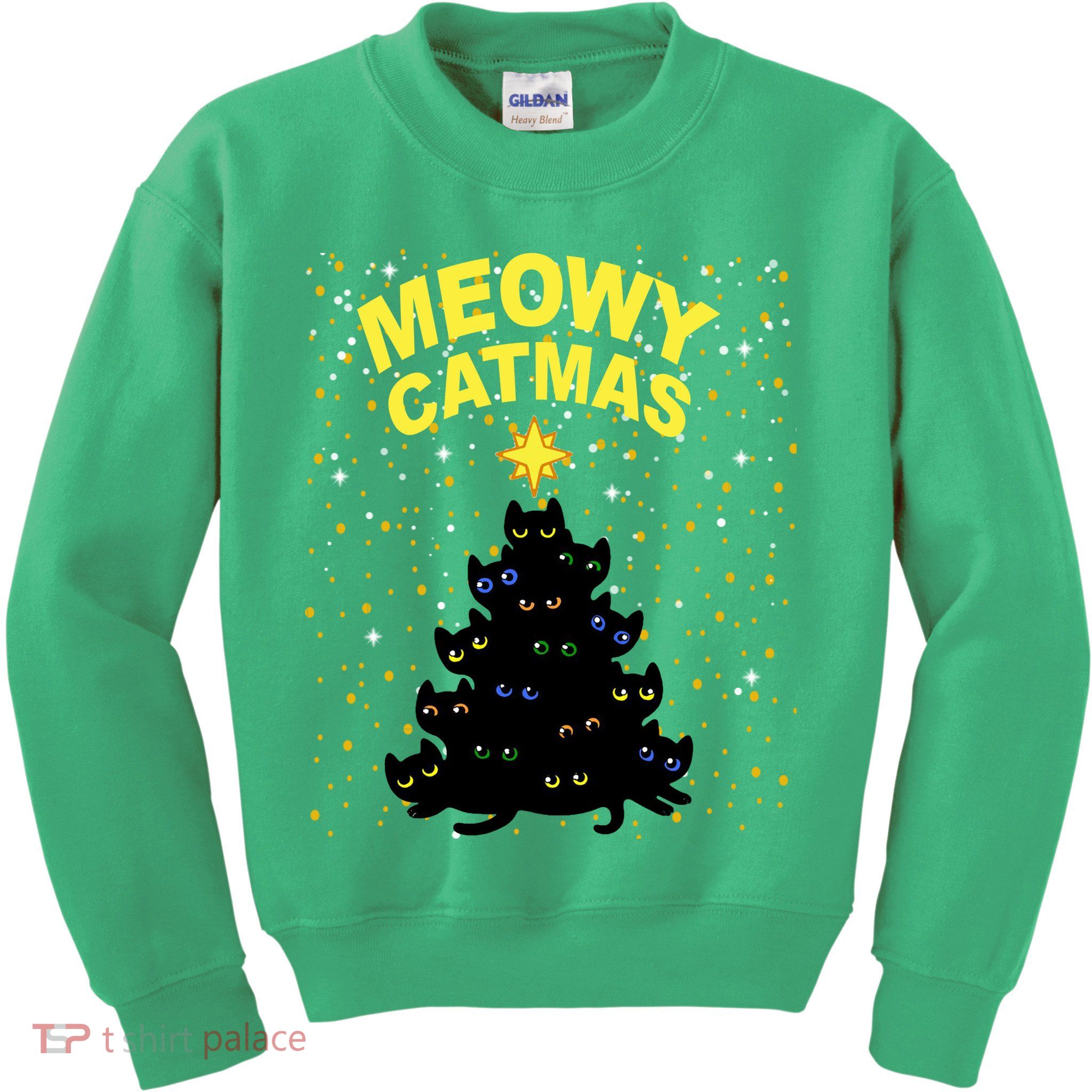 Meowy Christmas Kids Sweatshirt