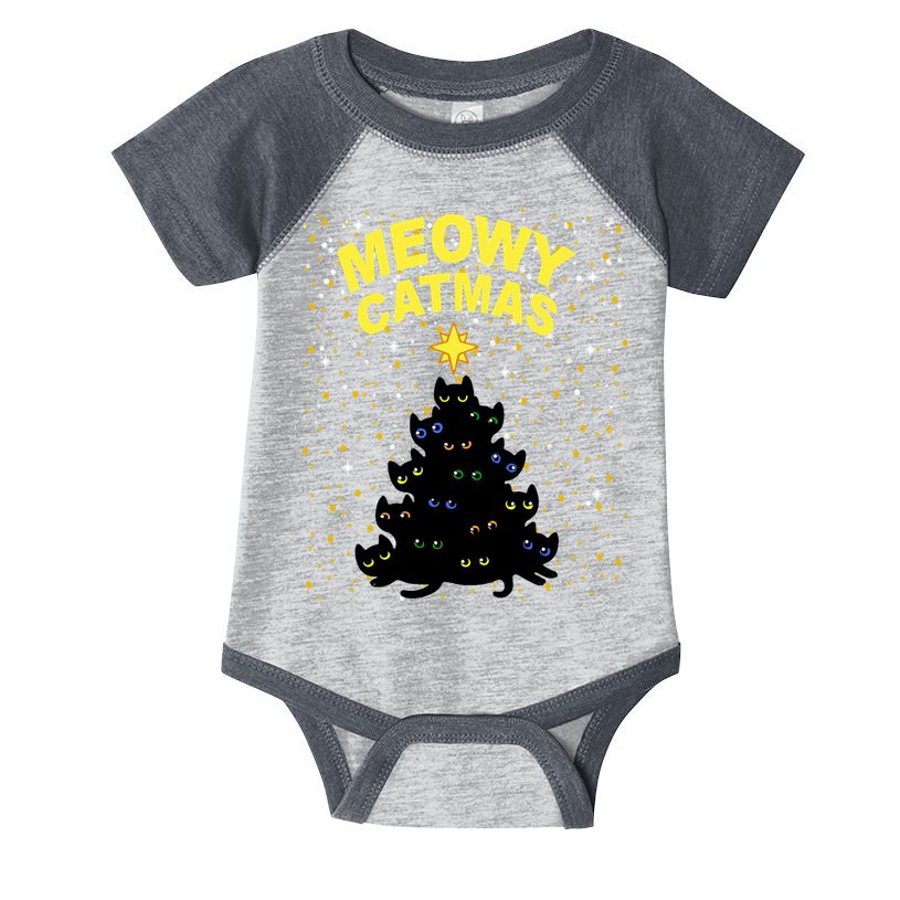 Meowy Christmas Infant Baby Jersey Bodysuit