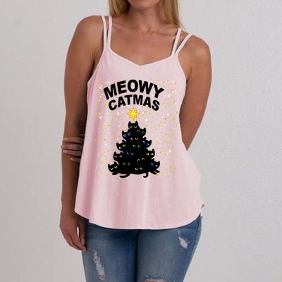 Meowy Christmas Women's Strappy Tank