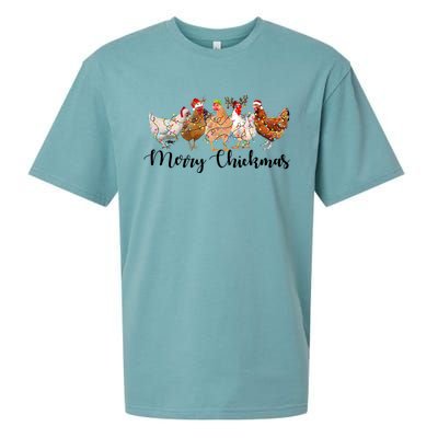 Merry Chickmas Merry Christmas Chicken Christmas Lights Long Sleeve Sueded Cloud Jersey T-Shirt