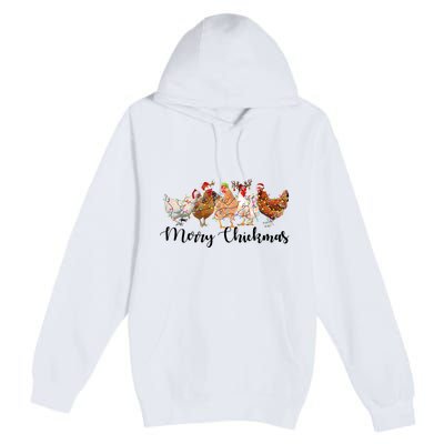 Merry Chickmas Merry Christmas Chicken Christmas Lights Long Sleeve Premium Pullover Hoodie