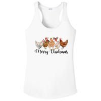 Merry Chickmas Merry Christmas Chicken Christmas Lights Long Sleeve Ladies PosiCharge Competitor Racerback Tank