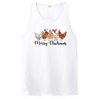 Merry Chickmas Merry Christmas Chicken Christmas Lights Long Sleeve PosiCharge Competitor Tank