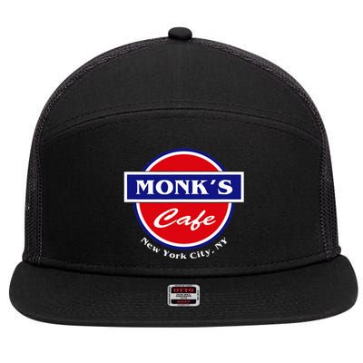 MonkS Cafe 7 Panel Mesh Trucker Snapback Hat