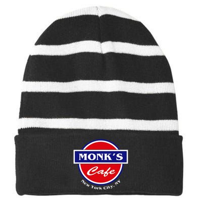 MonkS Cafe Striped Beanie with Solid Band