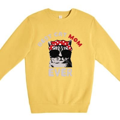 Meow Cat Meow Kitty Funny Cats Mom And Cat Dad Premium Crewneck Sweatshirt