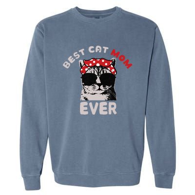 Meow Cat Meow Kitty Funny Cats Mom And Cat Dad Garment-Dyed Sweatshirt