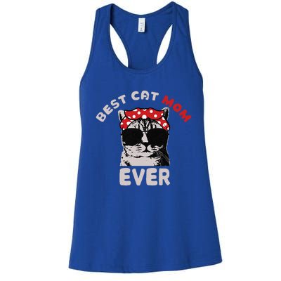 Meow Cat Meow Kitty Funny Cats Mom And Cat Dad Women's Racerback Tank