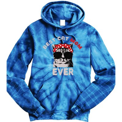 Meow Cat Meow Kitty Funny Cats Mom And Cat Dad Tie Dye Hoodie