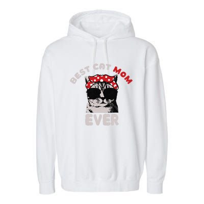 Meow Cat Meow Kitty Funny Cats Mom And Cat Dad Garment-Dyed Fleece Hoodie