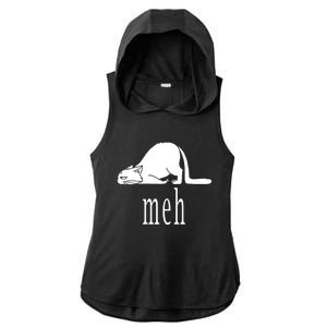 Meh Cat Ladies PosiCharge Tri-Blend Wicking Draft Hoodie Tank