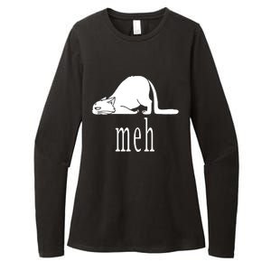 Meh Cat Womens CVC Long Sleeve Shirt