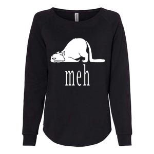 Meh Cat Womens California Wash Sweatshirt