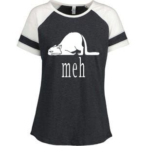 Meh Cat Enza Ladies Jersey Colorblock Tee