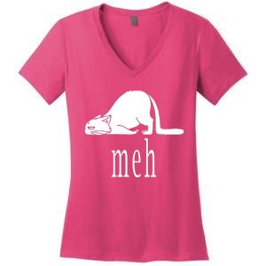 Meh Cat Women's V-Neck T-Shirt