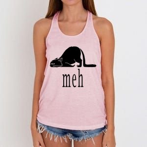 Meh Cat Women's Knotted Racerback Tank