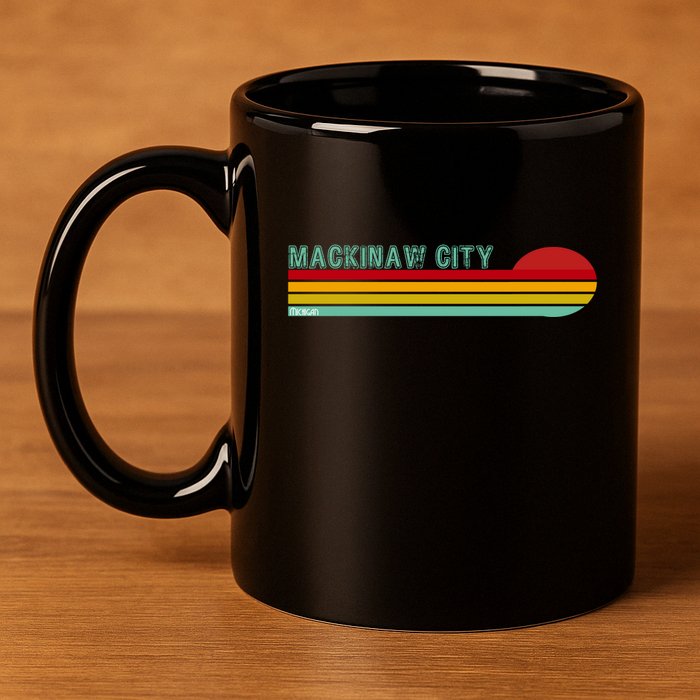 Mackinaw City Michigan 11oz C Handle Ceramic Mug