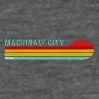 Mackinaw City Michigan 7 Panel Mesh Trucker Snapback Hat