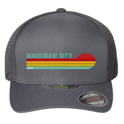 Mackinaw City Michigan Flexfit Unipanel Trucker Cap