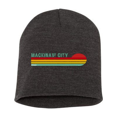 Mackinaw City Michigan Short Acrylic Beanie