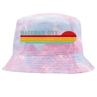 Mackinaw City Michigan Tie-Dyed Bucket Hat