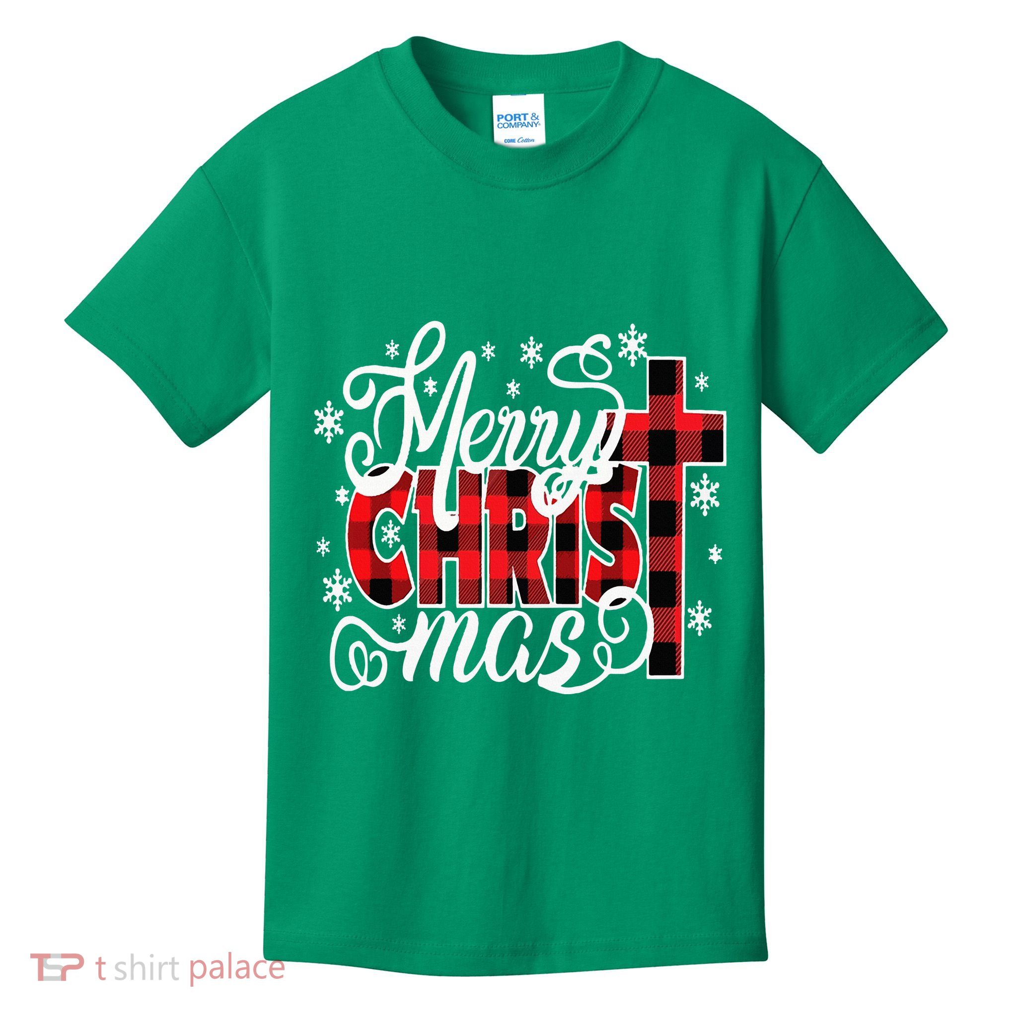 Merry Christ Mas Christian Jesus Christmas Pjs Xmas Pajamas Kids T-Shirt