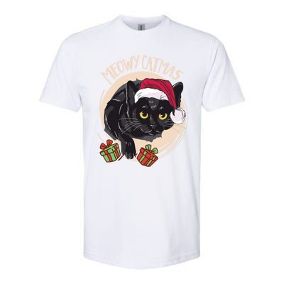 Meowy Catmas Merry Catmas Black Cat Christmas Funny Xmas Gift Softstyle CVC T-Shirt