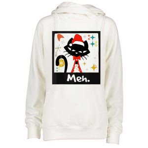 Meh Cat Mid Century Modern Christmas Look Retro 50s 60s Cats Tank Top Womens Funnel Neck Pullover Hood