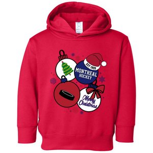 Merry Christmas Montreal Hockey Est 1909 Toddler Hoodie