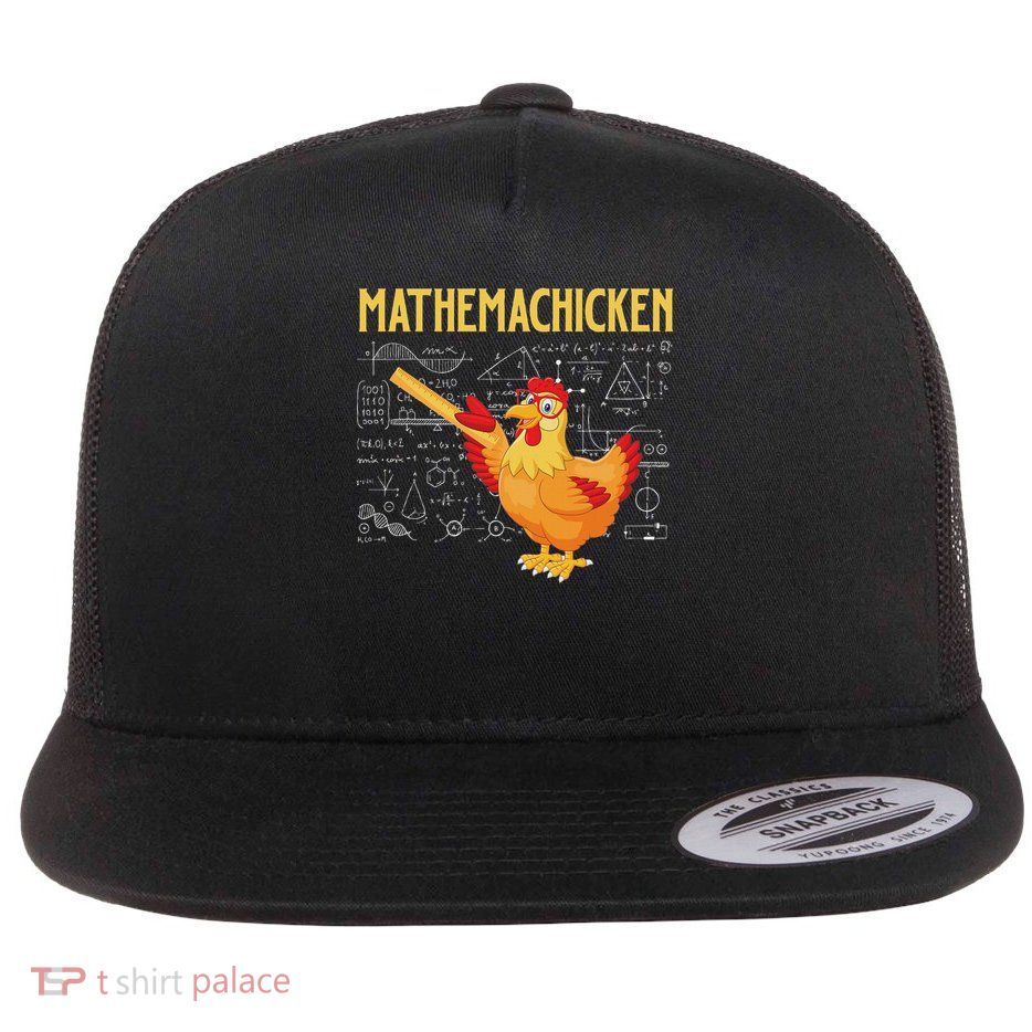 Mathemachicken Chicken Math Lover Animal Poultry Owner Flat Bill Trucker Hat