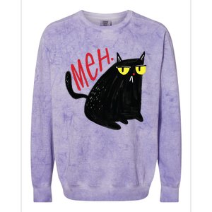 Meh Cat Colorblast Crewneck Sweatshirt