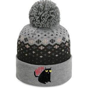 Meh Cat The Baniff Cuffed Pom Beanie