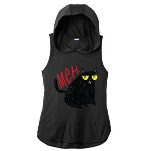 Meh Cat Ladies PosiCharge Tri-Blend Wicking Draft Hoodie Tank