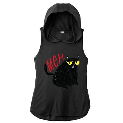 Meh Cat Ladies PosiCharge Tri-Blend Wicking Draft Hoodie Tank