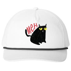 Meh Cat Snapback Five-Panel Rope Hat