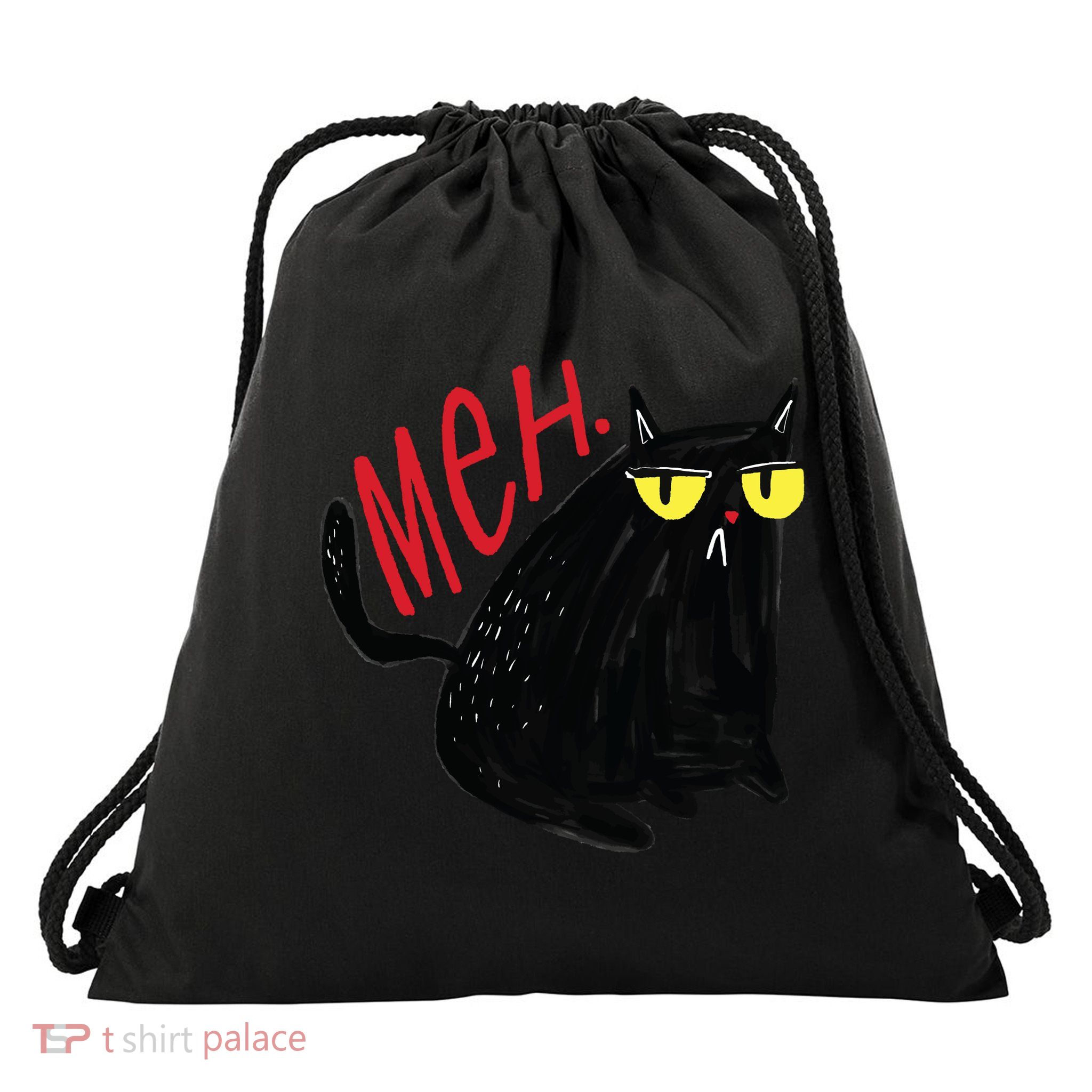 Meh Cat Drawstring Bag