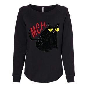 Meh Cat Womens California Wash Sweatshirt